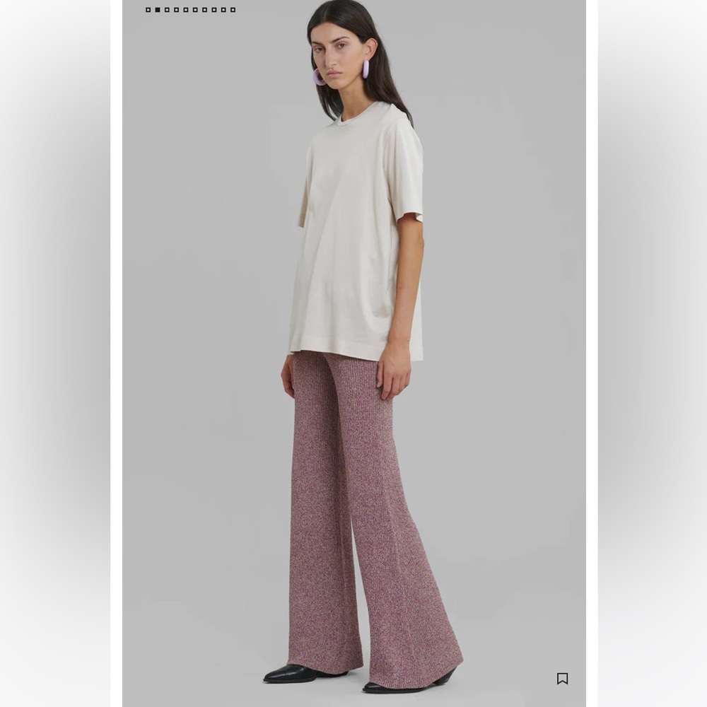 REMAIN BIRGER CHRISTENSEN PANTS MELANGE KNIT GRAPE PRINT Size 6 NWOT